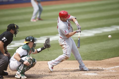 Mike Trout, Los Angeles Angels (Photo by Michael Zagaris/Oakland Athletics/Getty Images)