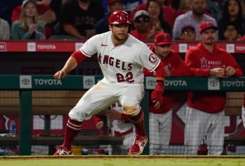 David Fletcher, LA Angels. Mandatory Credit: Robert Hanashiro-USA TODAY Sports