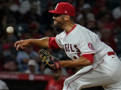 Steve Cishek, LA Angels. Mandatory Credit: Robert Hanashiro-USA TODAY Sports