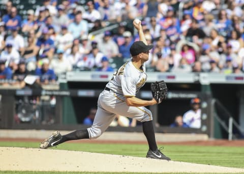 Jul 10, 2021; New York City, New York, USA; Pittsburgh Pirates pitcher Tyler Anderson (31) pitches in the first inning against the New York Mets at Citi Field. Mandatory Credit: Wendell Cruz-USA TODAY Sports