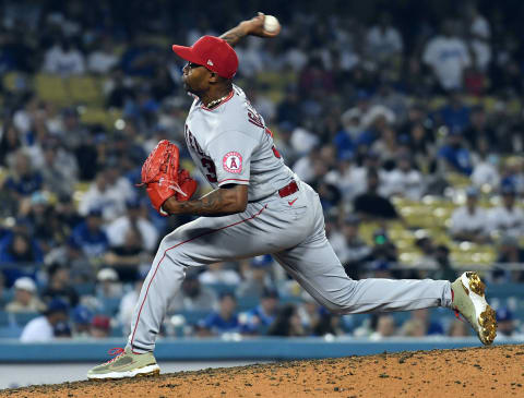 Raisel Iglesias, LA Angels. Mandatory Credit: Richard Mackson-USA TODAY Sports