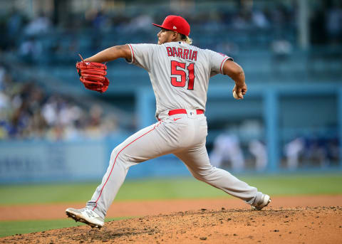 Jaime Barria, LA Angels. Mandatory Credit: Gary A. Vasquez-USA TODAY Sports