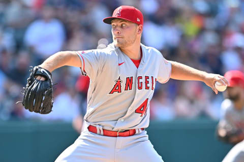 Reid Detmers, LA Angels. Mandatory Credit: Ken Blaze-USA TODAY Sports