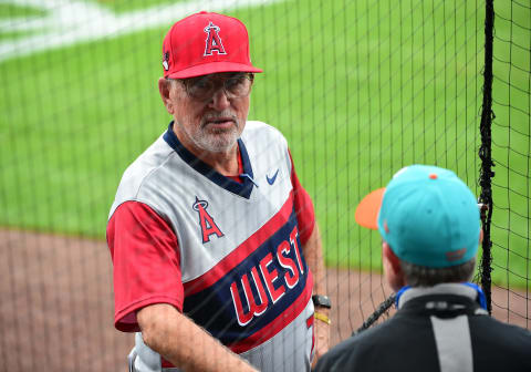 Joe Maddon, LA Angels. Mandatory Credit: Evan Habeeb-USA TODAY Sports