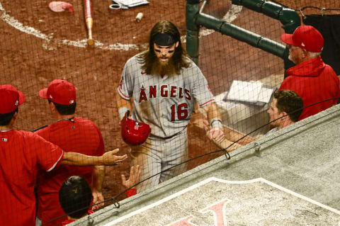 Brandon Marsh, LA Angels. Mandatory Credit: Tommy Gilligan-USA TODAY Sports