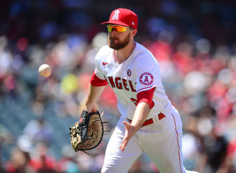 Jared Walsh, LA Angels. Mandatory Credit: Gary A. Vasquez-USA TODAY Sports