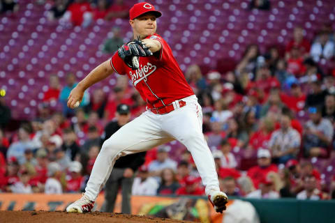 Cincinnati Reds starting pitcher Sonny Gray (54) delivers in the first inning of a baseball game against the Washington Nationals, Friday, Sept. 24, 2021, at Great American Ball Park in Cincinnati.Washington Nationals At Cincinnati Reds Sept 24