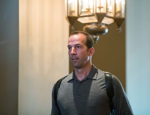 Nov 8, 2016; Scottsdale, AZ, USA; Los Angeles Angels general manager Billy Eppler during the MLB general managers meeting at the Omni Scottsdale Resort. Mandatory Credit: Mark J. Rebilas-USA TODAY Sports