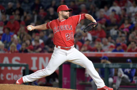 LA Angels Bud Norris delivers a pitch against the Texas Rangers. Mandatory Credit: Kirby Lee-USA TODAY Sports