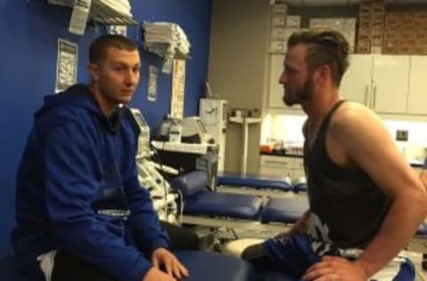 Troy Tulowitzki & Josh Donaldson in the training room. Photo via 