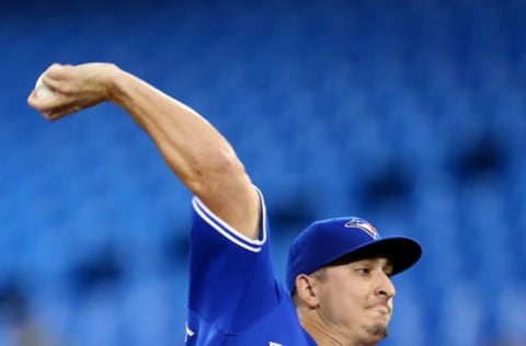 TORONTO, ON – SEPTEMBER 25: Jacob Waguespack #62 of the Toronto Blue Jays delivers a pitch in the first inning during a MLB game against the Baltimore Orioles at Rogers Centre on September 25, 2019 in Toronto, Canada. (Photo by Vaughn Ridley/Getty Images)