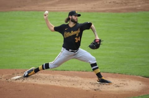 CINCINNATI, OHIO – AUGUST 13: Trevor Williams #34 of the Pittsburgh Pirates throws a pitch against the Cincinnati Reds at Great American Ball Park on August 13, 2020 in Cincinnati, Ohio. (Photo by Andy Lyons/Getty Images)