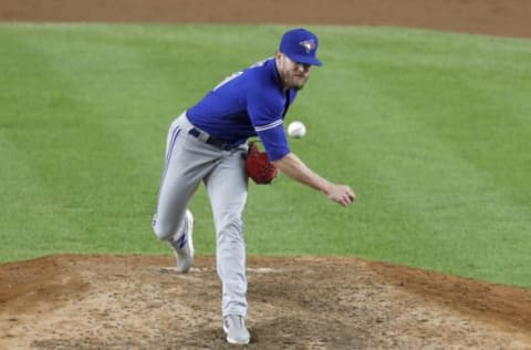 NEW YORK, NEW YORK – SEPTEMBER 15: (NEW YORK DALIES OUT) Ken Giles #51 of the Toronto Blue Jays in action against the New York Yankees at Yankee Stadium on September 15, 2020 in New York City. The Yankees defeated the Blue Jays 20-6. (Photo by Jim McIsaac/Getty Images)