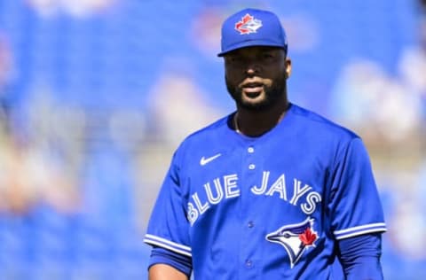 DUNEDIN, FLORIDA – MARCH 13: Francisco Liriano #45 of the Toronto Blue Jays looks on during the fifth inning against the Baltimore Orioles during a spring training game at TD Ballpark on March 13, 2021 in Dunedin, Florida. (Photo by Douglas P. DeFelice/Getty Images)