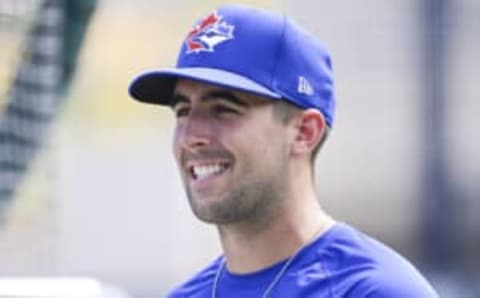 LAKELAND, FLORIDA – MARCH 19: Kevin Smith #78 of the Toronto Blue Jays looks on prior to the game between the Toronto Blue Jays and the Detroit Tigers during a spring training game at Publix Field at Joker Marchant Stadium on March 19, 2021 in Lakeland, Florida. (Photo by Douglas P. DeFelice/Getty Images)