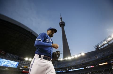 TORONTO, ON – SEPTEMBER 30: Marcus Semien #10 of the Toronto Blue Jays heads into the dugout ahead of their MLB game against the New York Yankees at Rogers Centre on September 30, 2021 in Toronto, Ontario. (Photo by Cole Burston/Getty Images)