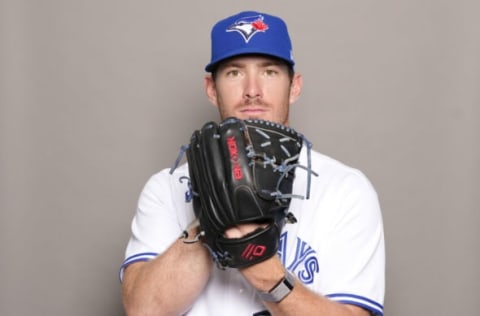 DUNEDIN, FLORIDA – MARCH 19: Kyle Johnston #71 of the Toronto Blue Jays poses for a portrait during Photo Day at TD Ballpark on March 19, 2022 in Dunedin, Florida. (Photo by Mark Brown/Getty Images)