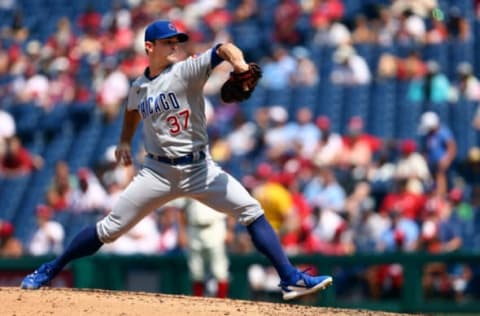 PHILADELPHIA, PA – JULY 24: David Robertson #37 of the Chicago Cubs in action during a game against the Philadelphia Phillies at Citizens Bank Park on July 24, 2022 in Philadelphia, Pennsylvania. The Cubs defeated the Phillies 4-3. (Photo by Rich Schultz/Getty Images)