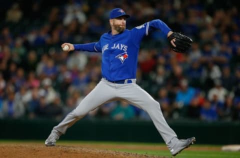 SEATTLE, WA – SEPTEMBER 20: Relief pitcher Scott Feldman #46 of the Toronto Blue Jays pitches against the Seattle Mariners at Safeco Field on September 20, 2016 in Seattle, Washington. (Photo by Otto Greule Jr/Getty Images)