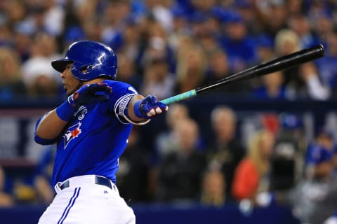 TORONTO, ON – OCTOBER 9: Edwin Encarnacion (Photo by Vaughn Ridley/Getty Images)