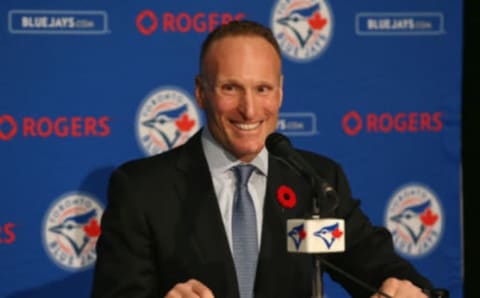 TORONTO, CANADA – NOVEMBER 2: Mark Shapiro is introduced as president of the Toronto Blue Jays during a press conference on November 2, 2015 at Rogers Centre in Toronto, Ontario, Canada. (Photo by Tom Szczerbowski/Getty Images)