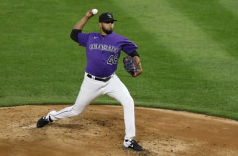 DENVER, CO – AUGUST 31: Starting pitcher German Marquez #48 of the Colorado Rockies delivers to home plate during the third inning against the San Diego Padres at Coors Field on August 31, 2020 in Denver, Colorado. (Photo by Justin Edmonds/Getty Images)