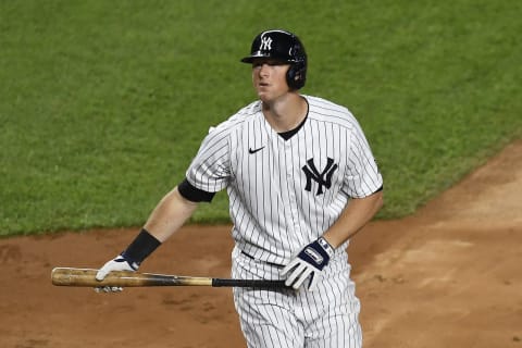 NEW YORK, NEW YORK – SEPTEMBER 16: DJ LeMahieu #26 of the New York Yankees looks on during the sixth inning against the Toronto Blue Jays at Yankee Stadium on September 16, 2020 in the Bronx borough of New York City. (Photo by Sarah Stier/Getty Images)