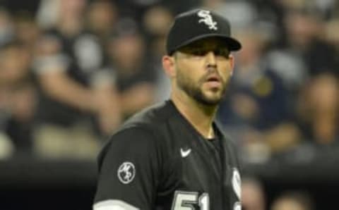 CHICAGO – OCTOBER 10: Ryan Tepera #51 of the Chicago White Sox looks on during Game Three of the American League Division Series against the Houston Astros on October 10, 2021 at Guaranteed Rate Field in Chicago, Illinois. (Photo by Ron Vesely/Getty Images)