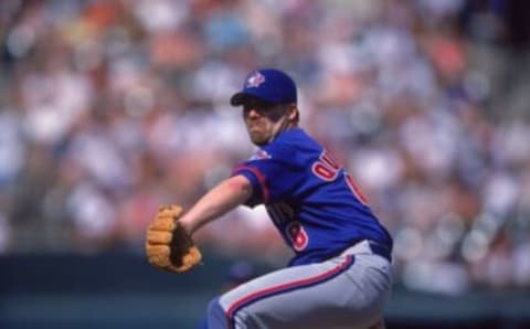 2 Jul 2000: Paul Quantrill #48 of the Toronto Blue Jays winds back to pitch the ball during the game against the Baltimore Orioles at Camden Yards in Baltimore, Maryland. The Orioles defeated the Blue Jays 3-2.Mandatory Credit: Greg Fiume /Allsport