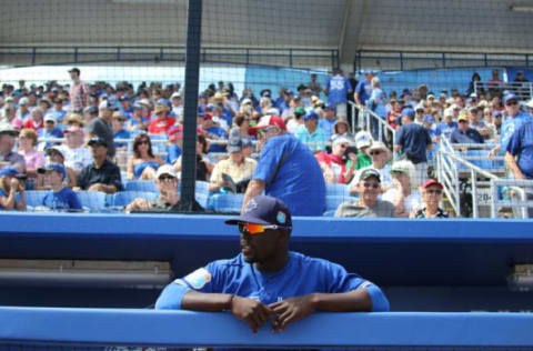 DUNEDIN, FL- MARCH 04: Anthony Alford #75 of the Toronto Blue Jays during the game against the Baltimore Orioles at Florida Auto Exchange Stadium on March 4, 2016 in Dunedin, Florida. (Photo by Justin K. Aller/Getty Images)