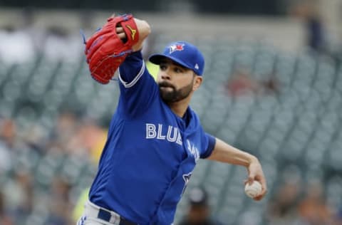 DETROIT, MI – JUNE 1: Jaime Garcia #57 of the Toronto Blue Jays pitches against the Detroit Tigers during the first inning at Comerica Park on June 1, 2018 in Detroit, Michigan. (Photo by Duane Burleson/Getty Images)