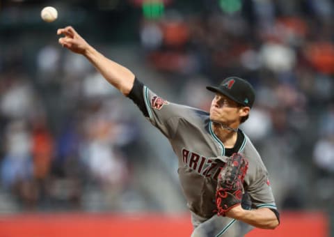 SAN FRANCISCO, CA – AUGUST 28: Clay Buchholz #32 of the Arizona Diamondbacks pitches against the San Francisco Giants in the first inning at AT&T Park on August 28, 2018 in San Francisco, California. (Photo by Ezra Shaw/Getty Images)