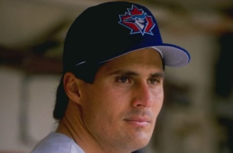 2 May 1998: Outfielder Jose Canseco of the Toronto Blue Jays in action during a game against the Oakland Athletics at the Oakland Coliseum in Oakland, California. The Blue Jays defeated the Athletics 7-0. Mandatory Credit: Otto Greule Jr. /Allsport