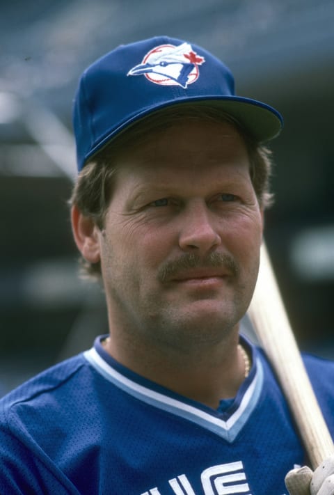 UNSPECIFIED – CIRCA 1989: Ernie Whitt #12 of the Toronto Blue Jays looks on during batting practice prior to the start of a Major League baseball game circa 1989. Whitt played for the Blue Jays from 1977-78 and 1980-1989. (Photo by Focus on Sport/Getty Images)