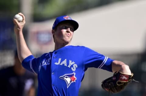 LAKELAND, FLORIDA – MARCH 04: Joey Murray #73 of the Toronto Blue Jays throws a pitch during the fourth inning against the Detroit Tigers during a spring training game at Publix Field at Joker Marchant Stadium on March 04, 2021 in Lakeland, Florida. (Photo by Douglas P. DeFelice/Getty Images)