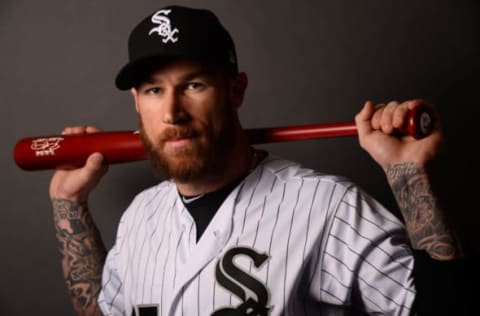 Feb 23, 2017; Glendale, AZ, USA; Chicago White Sox second baseman Brett Lawrie (15) poses for a photo during Spring Training Media Day at Camelback Ranch. Mandatory Credit: Joe Camporeale-USA TODAY Sports