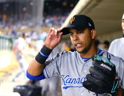 Nov 7, 2015; Phoenix, AZ, USA; Kansas City Royals infielder Ramon Torres during the Arizona Fall League Fall Stars game at Salt River Fields. Mandatory Credit: Mark J. Rebilas-USA TODAY Sports