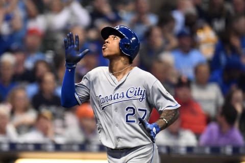 KC Royals, Adalberto Mondesi. Photo by Stacy Revere/Getty Images