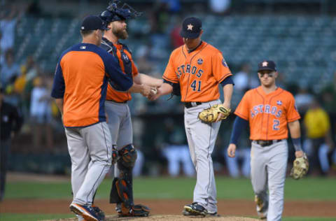 OAKLAND, CA – SEPTEMBER 09: Manager A.J. Hinch