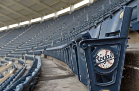 May 18, 2017; Kansas City, MO, USA; Stadium seats await the arrival of fans prior to the game between the Kansas City Royals the New York Yankees at Kauffman Stadium. Mandatory Credit: Peter G. Aiken-USA TODAY Sports