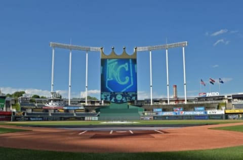 Jun 19, 2017; Kansas City, MO, USA; A general view of Kauffman Stadium prior to the game between the KC Royals and the Boston Red Sox. Mandatory Credit: Peter G. Aiken-USA TODAY Sports