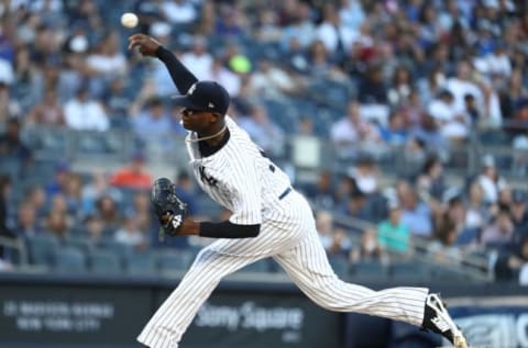 NEW YORK, NY – JULY 20: Domingo German #65 of the New York Yankees pitches against the New York Mets during their game at Yankee Stadium on July 20, 2018 in New York City. (Photo by Al Bello/Getty Images)