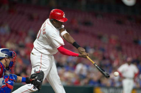 CINCINNATI, OH – SEPTEMBER 10: Gabriel Guerrero #61 of the Cincinnati Reds grounded out in the fourth inning against the Los Angeles Dodgers at Great American Ball Park on September 10, 2018 in Cincinnati, Ohio. (Photo by Justin Casterline/Getty Images)