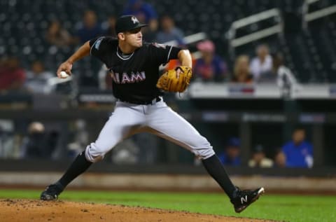 NEW YORK, NY – SEPTEMBER 12: Ben Meyer #51 of the Miami Marlins. (Photo by Mike Stobe/Getty Images)