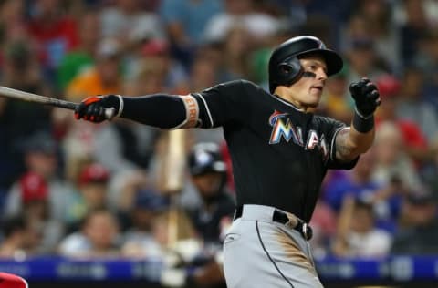 PHILADELPHIA, PA – SEPTEMBER 15: Derek Dietrich #32 of the Miami Marlins. (Photo by Rich Schultz/Getty Images)