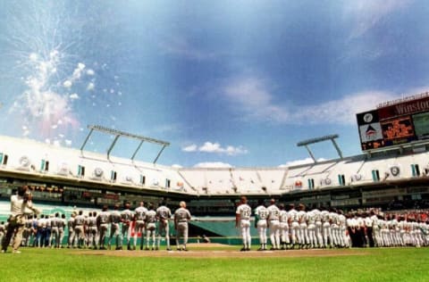 The expansion Florida Marlins. (ANDREW ITKOFF/AFP via Getty Images)