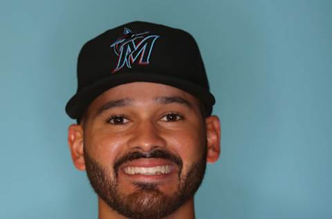 JUPITER, FLORIDA – FEBRUARY 20: Pablo Lopez #49 of the Miami Marlins poses for a photo during photo days at Roger Dean Stadium on February 20, 2019 in Jupiter, Florida. (Photo by Rob Carr/Getty Images)