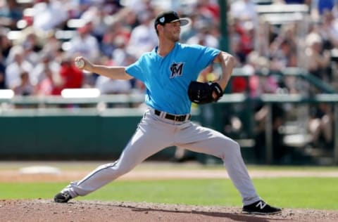 LAKE BUENA VISTA, FLORIDA – MARCH 03: Kyle Keller #72 of the Miami Marlins pitches in the third inning against the Atlanta Braves during the Grapefruit League spring training game at Champion Stadium on March 03, 2019 in Lake Buena Vista, Florida. (Photo by Dylan Buell/Getty Images)