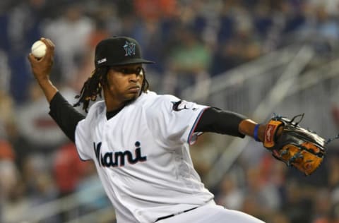 MIAMI, FL – MARCH 28: Jose Urena #62 of the Miami Marlins. (Photo by Mark Brown/Getty Images)