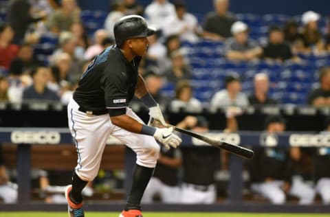 MIAMI, FL – MARCH 30: Starlin Castro #13 of the Miami Marlins in action against the Colorado Rockies at Marlins Park on March 30, 2019 in Miami, Florida. (Photo by Mark Brown/Getty Images)